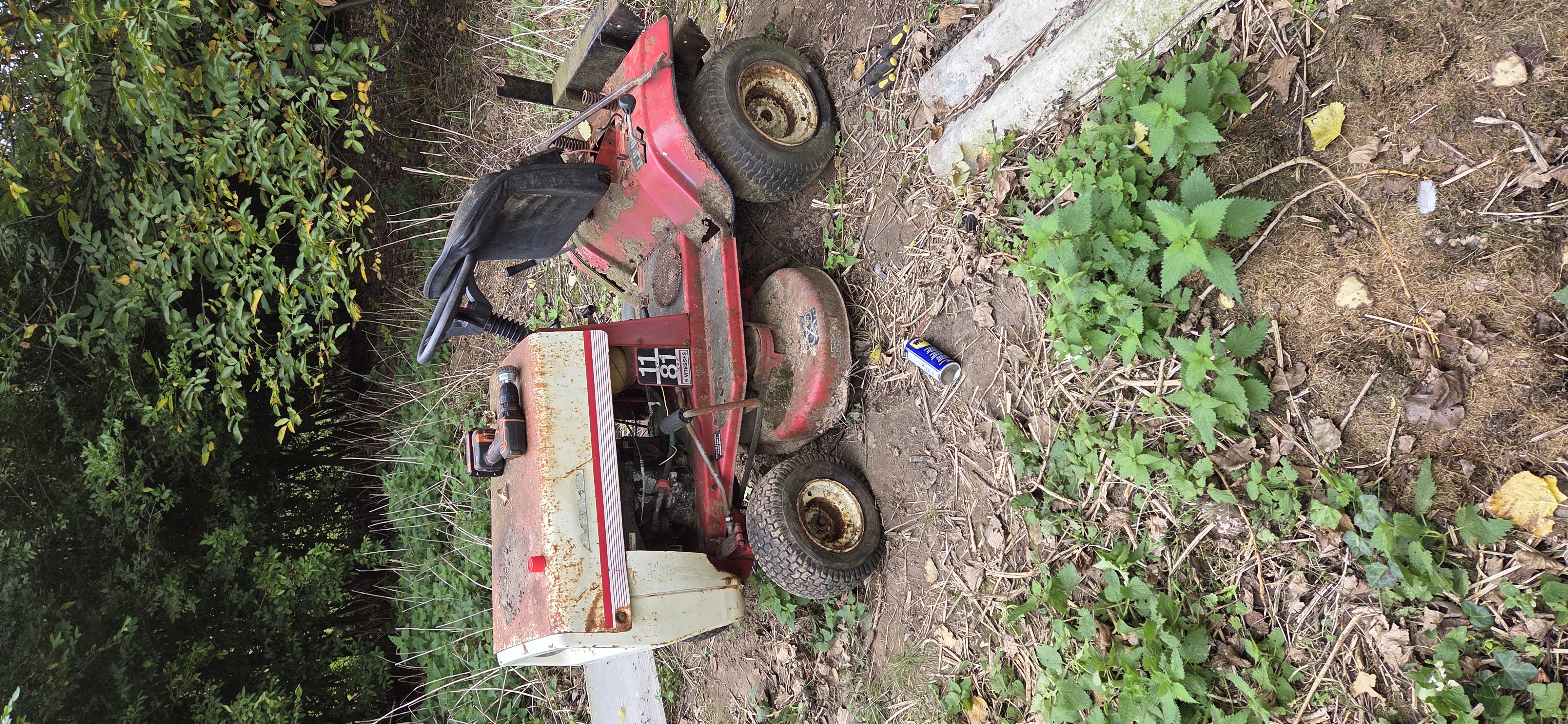The mower after sitting for 40 years