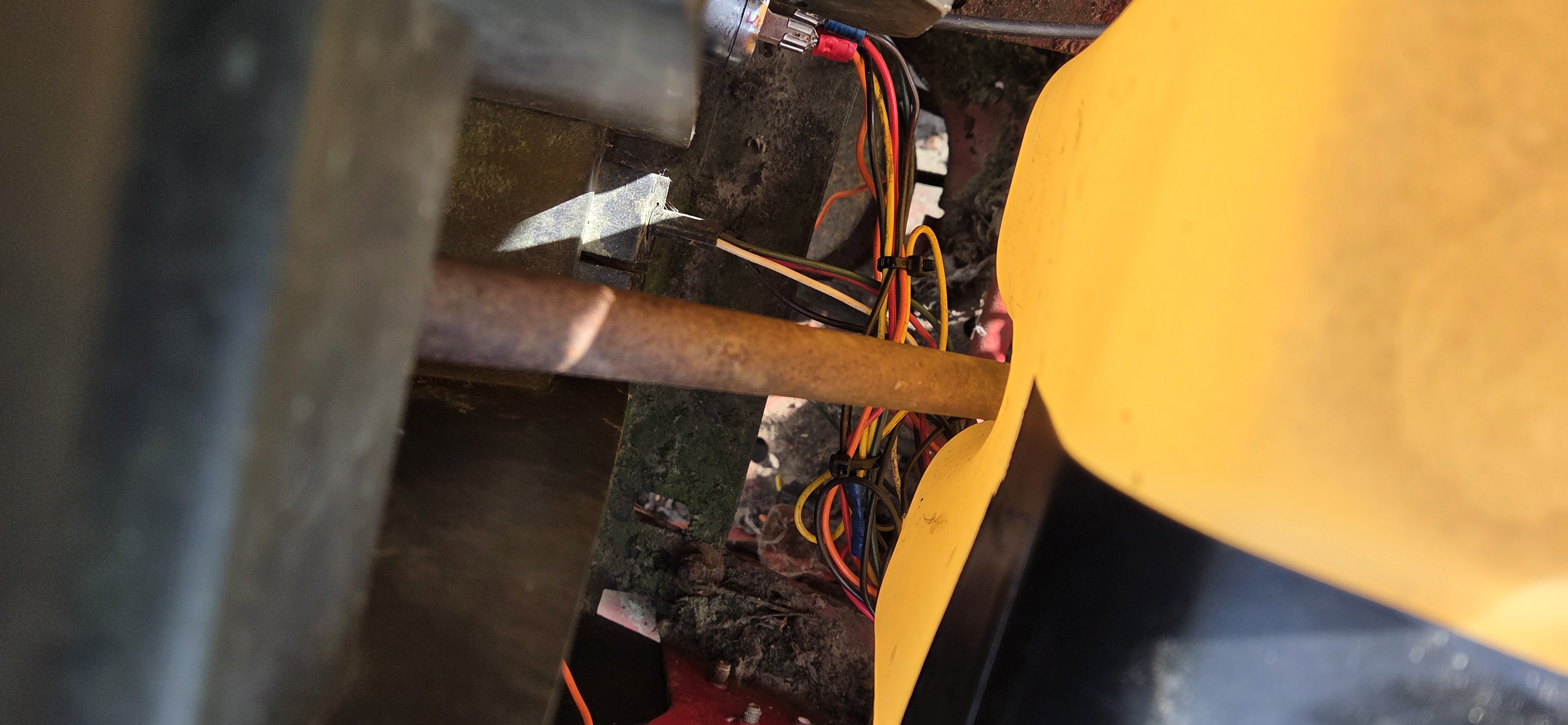 The new wiring in place
