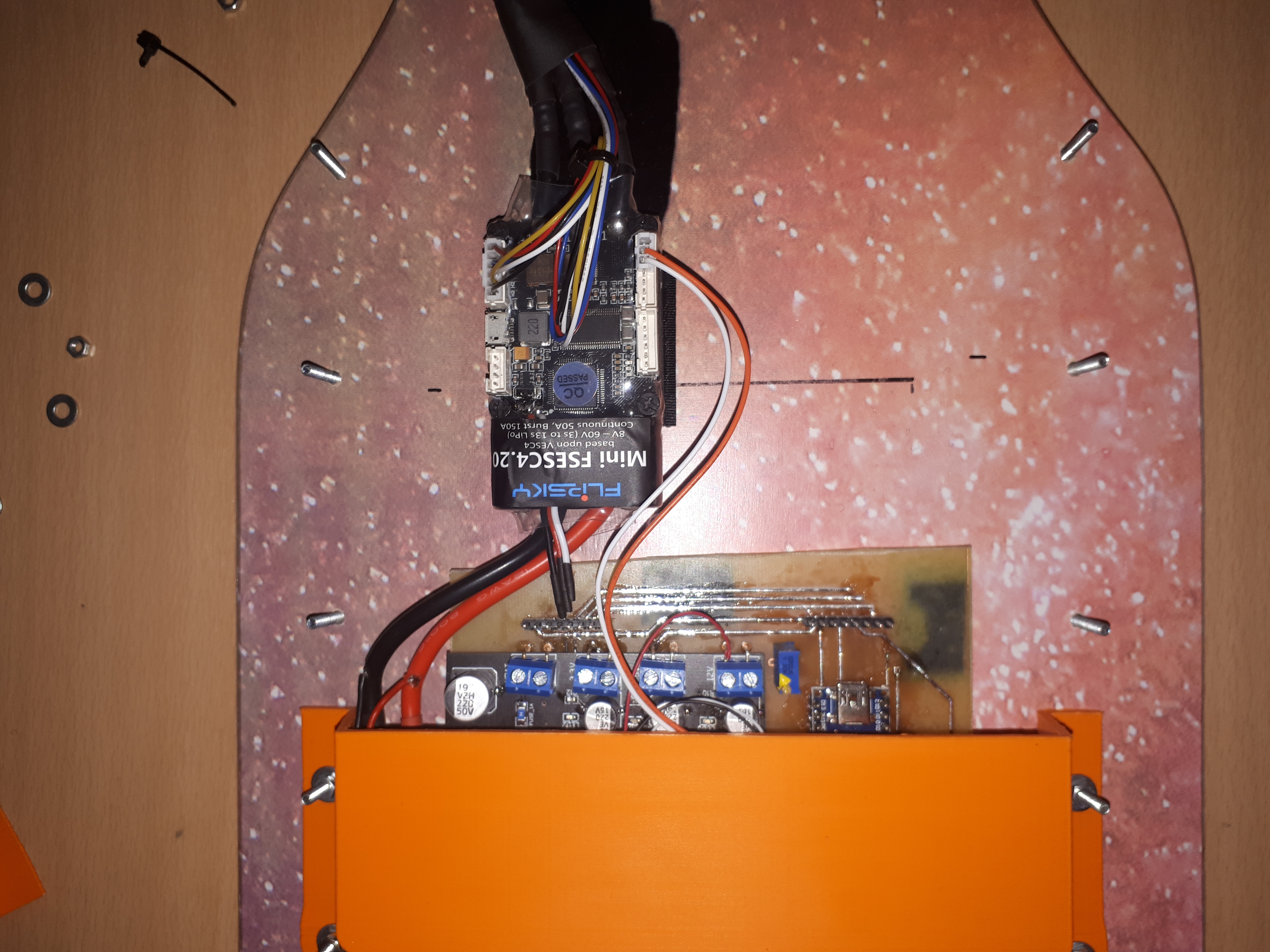 FlipSky Mini FSESC 4.20 (VESC) mounted in the enclosure